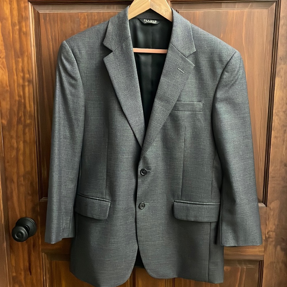 Jos. A. Banks suit jacket blazer 38S Dark Grey  EUC